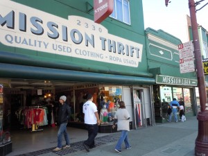 Has time forgotten this thrift shop and pawn shop on San Francisco's Mission Street?