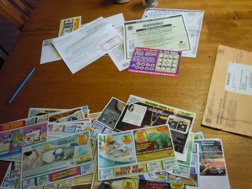 PCH sweepstakes-related inserts vs. ad delivery from other companies