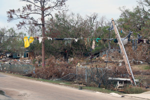 Photo of debris after Hurricane Katrina