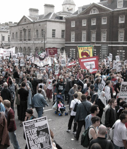Nonviolent peace demonstration in Britain