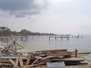 A storm-damaged pier. Courtesy freeimages.com