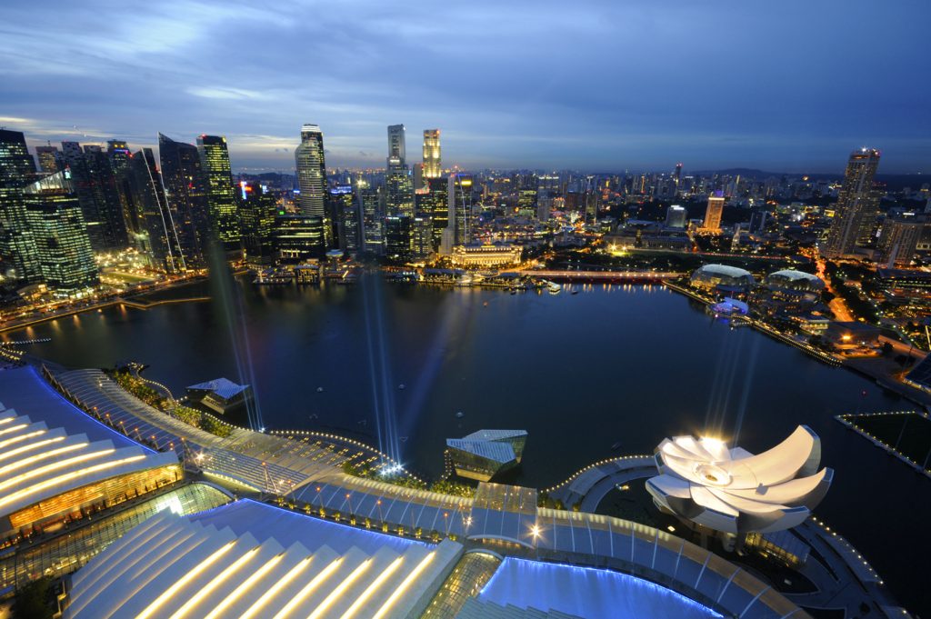 Singapore's Marina Bay. Photo courtesy Wikipedia Commons.