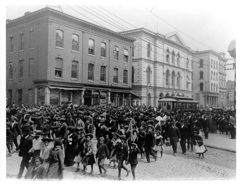 Juneteenth (Emancipation Day) celebration, Richmond, Virginia, 1905. Courtesy, wikipedia.