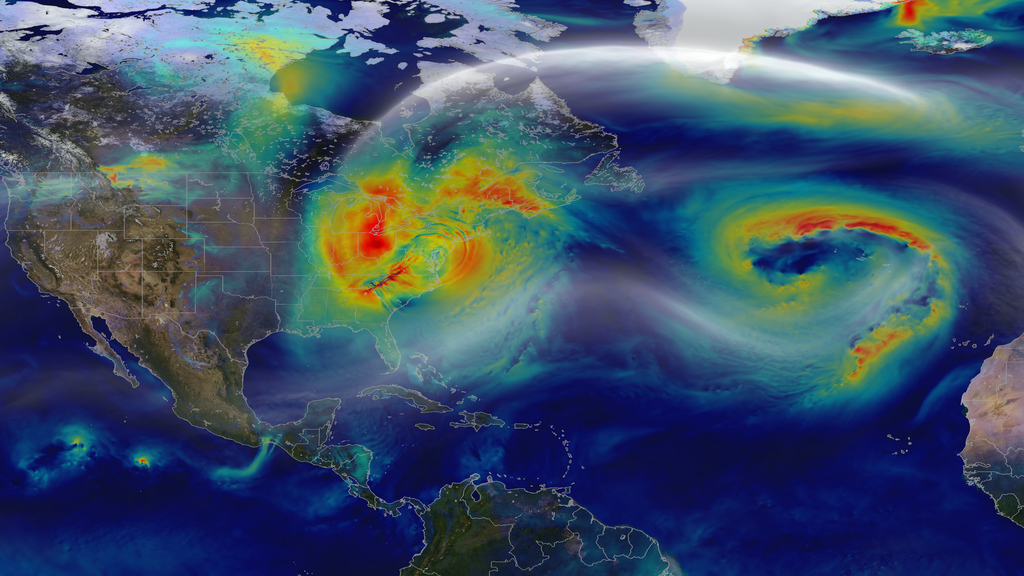 NASA photo tracking 2011 Superstorm Sandy